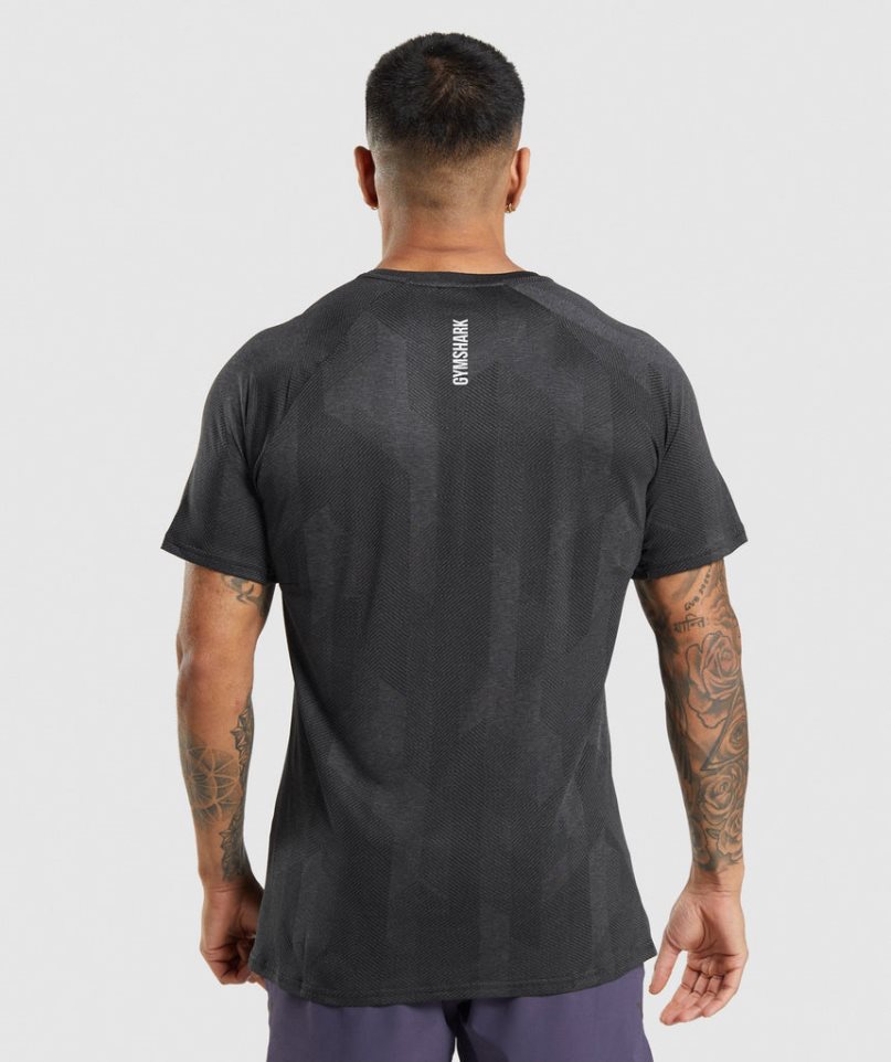 Men's Gymshark Apex T-Shirts Black | CA N50D7A